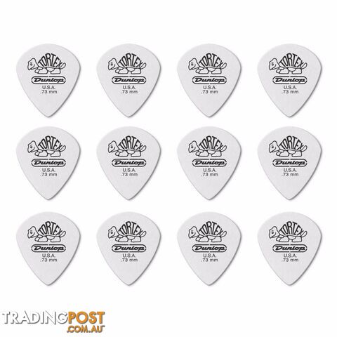 12 x Jim Dunlop Tortex Jazz 3 White 0.73mm Guitar Picks III 478R - SCM-73TTW-12