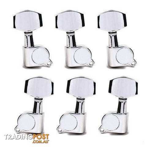 6 Pcs Guitar String Tuning Pegs Tuners Machine Heads Guitar Part- Silver - 00787665696853 - FYT-BA03596