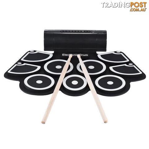 Portable Electronics Roll up Drum Pad Set 9 - PLL-32699123517-US-Plug