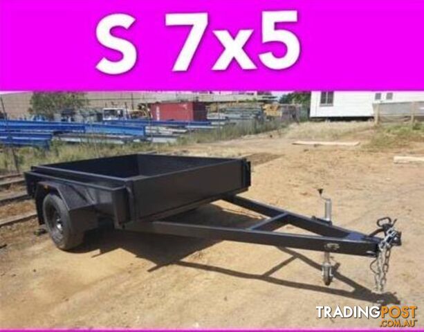 7x5 BOX TRAILER EXTRA HEAVY DUTY 1 PIECE FOLD FULL CHECKER PLATE