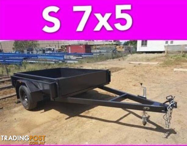 7x5 BOX TRAILER EXTRA HEAVY DUTY 1 PIECE FOLD FULL CHECKER PLATE