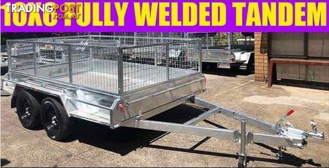 10X6 FULLY WELDED GALVANISED TANDEM CAGE TRAILER BOX TRAILER sa