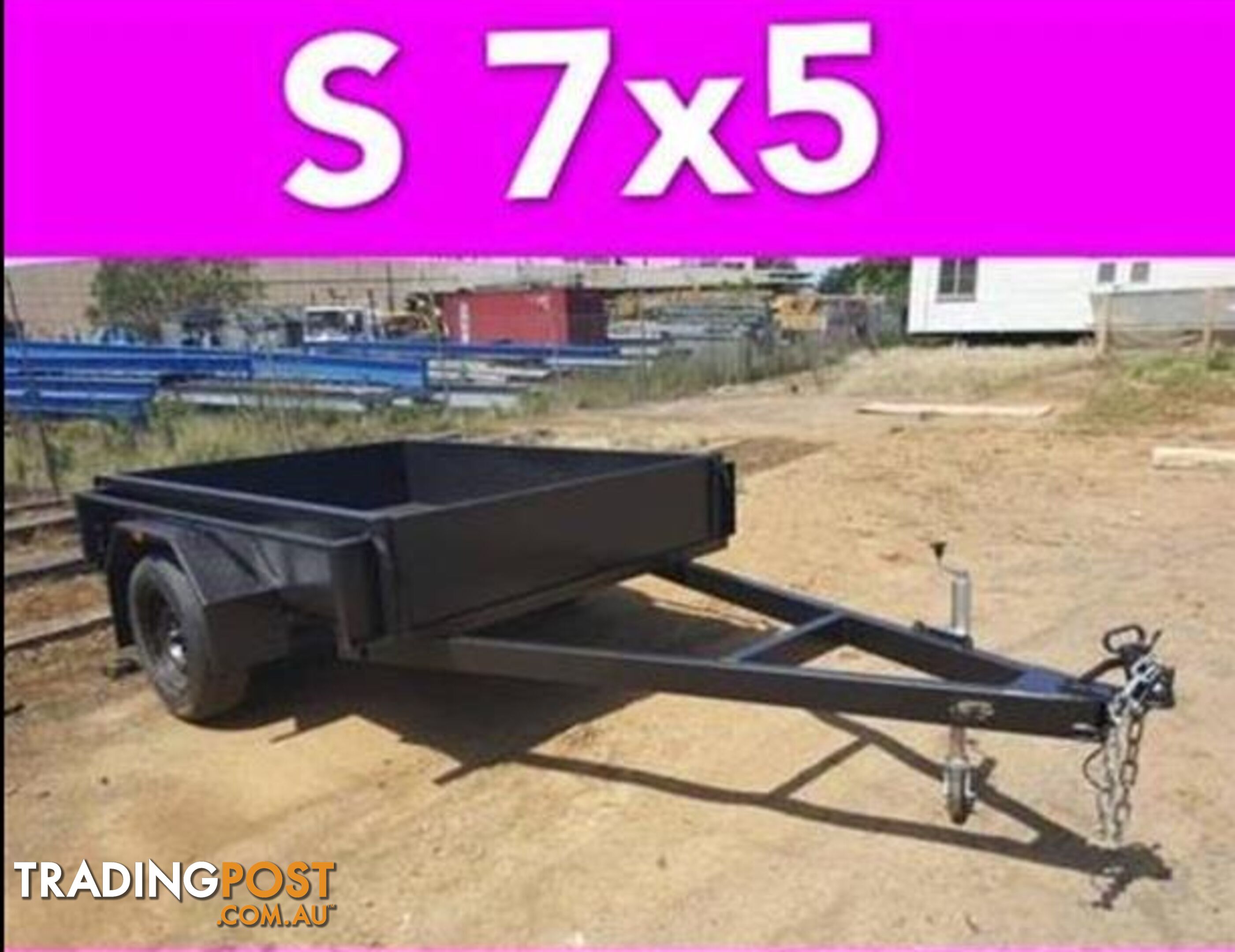 7x5 BOX TRAILER EXTRA HEAVY DUTY 1 PIECE FOLD FULL CHECKER PLATE