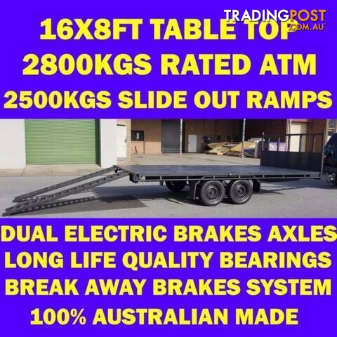 16x8 table top trailer tabletop flat bed flatbed car carrier 2.8T