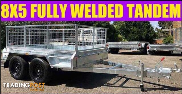 8X5 FULLY WELDED GALVANISED TANDEM TRAILER BOX TRAILER CAGE sa