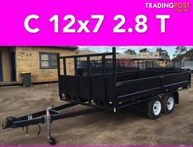 12x7 table top tandem trailer flat top heavy duty trailer 2800kg