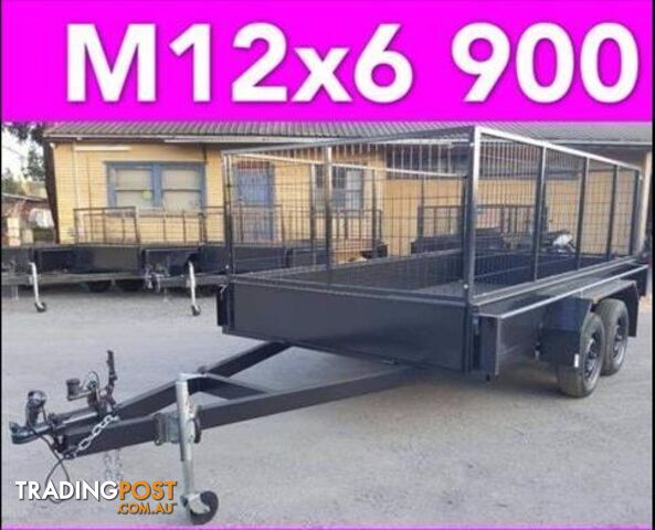 12x6 tandem trailer with cage extra heavy duty 2000kgs local made