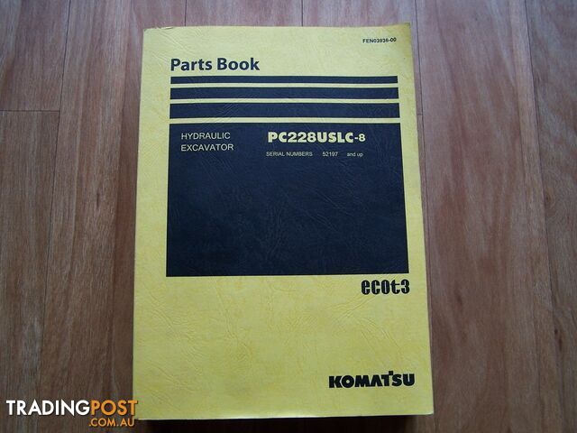 Komatsu Excavator Parts Book