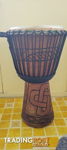 Djembe Drum 12in, Genuine Ghana handmade 24in high