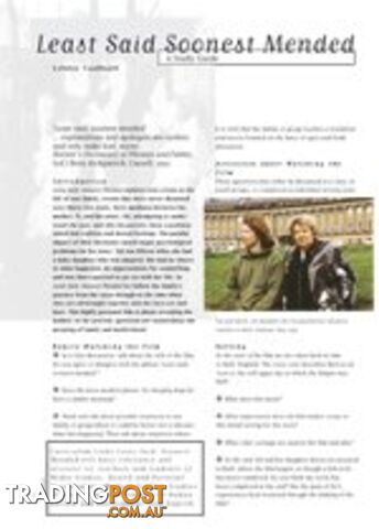 Least Said, Soonest Mended ( Study Guide)