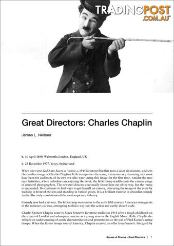 Great Directors: Charles Chaplin