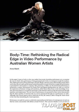 Body-Time: Rethinking the Radical Edge in Video Performance by Australian Women...