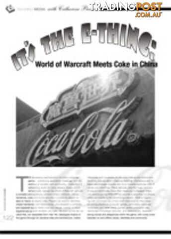 It's the E-thing: World of Warcraft Meets Coke in China