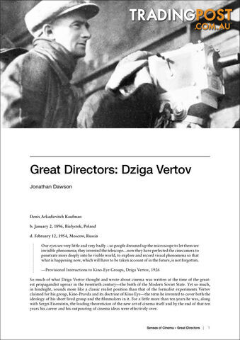 Great Directors: Dziga Vertov