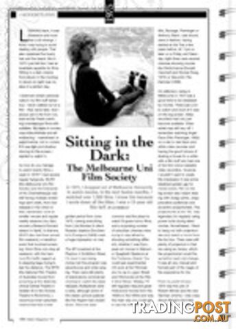 Sitting in the Dark: The Melbourne Uni Film Society