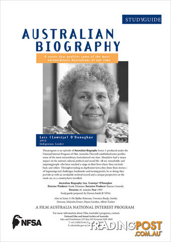 Australian Biography Series - Lois O'Donaghue (Study Guide)