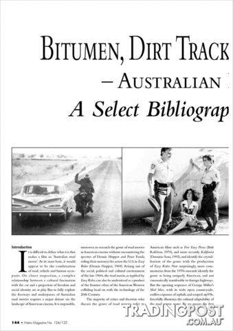 Bitumen, Dirt Tracks and Lost Highways: Australian Road Movies: A Select Bibliography
