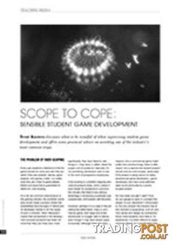 Scope to Cope: Sensible Student Game Development