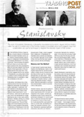 (Re)discovering Stanislavsky for Actors and Screenwriters