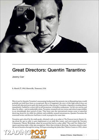 Great Directors: Quentin Tarantino