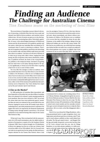 Finding an Audience: The Challenge for Australian Cinema (M112 version)