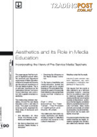 Aesthetics and Its Role in Media Education
