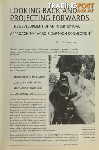 Looking Back and Projecting Forwards: The Development of an Intertextual Approach to 'Agro's Cartoon Connection'