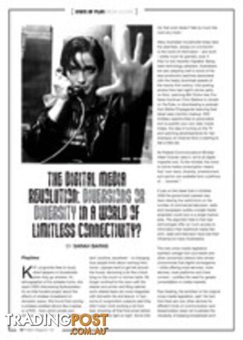 The Digital Media Revolution: Diversions or Diversity in a World of Limitless Connectivity?