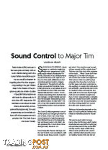 Sound Control to Major Tim