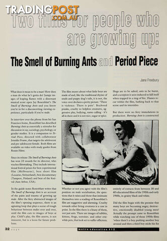 Two Films for People Who Are Growing Up: 'The Smell of Burning Ants' and 'Period Piece'