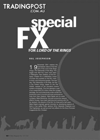 Special FX for 'Lord of the Rings'