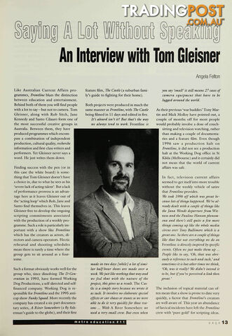 Saying a Lot Without Speaking: An Interview with Tom Gleisner