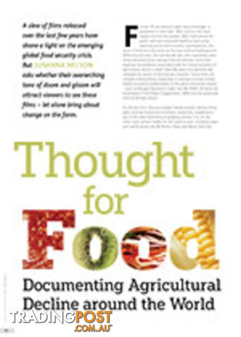 Thought for Food: Documenting Agricultural Decline around the World
