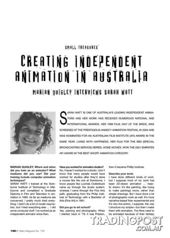 Small Treasures: Creating Independent Animation in Australia