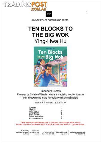 Ten Blocks to the Big Wok (Teachers Notes)