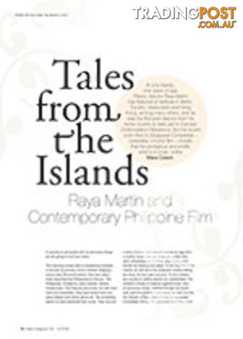 Tales from the Islands: Raya Martin and Contemporary Philippine Film