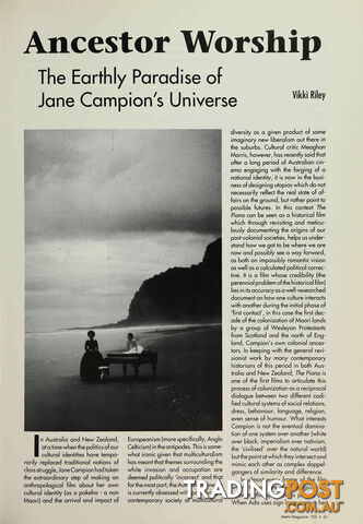 Ancestor Worship: The Earthly Paradise of Jane Campion's Universe