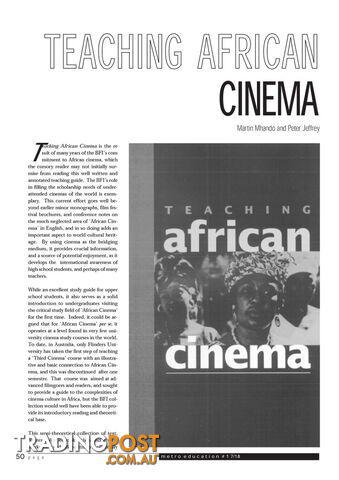 Teaching African Cinema