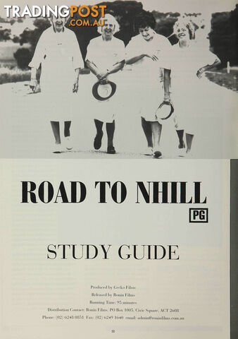 'Road to Nhill' (A Study Guide)