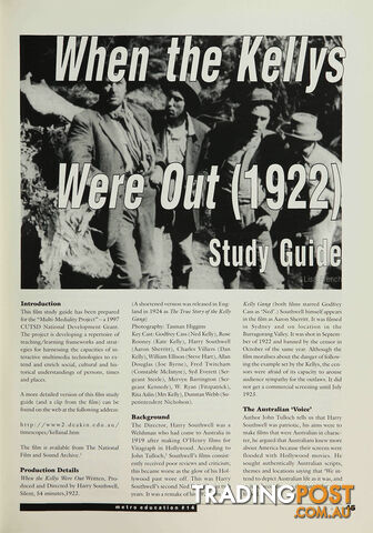 When the Kellys Were Out' (A Study Guide)