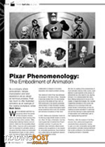 Pixar Phenomenology: The Embodiment of Animation - photo 1 of 2