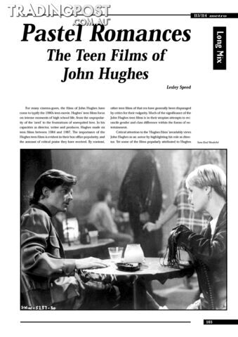 Pastel Romances: The Teen Films of John Hughes