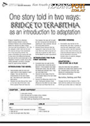 One Story Told in Two Ways: Bridge to Terabithia as an Introduction to Adaptation