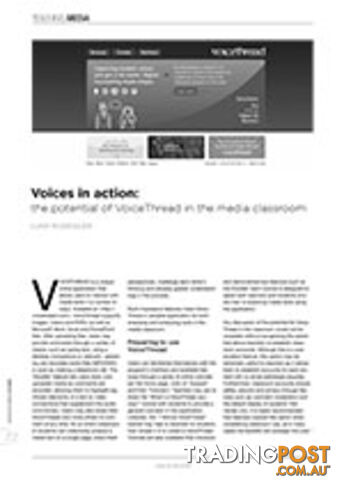 Voices in Action: The Potential of VoiceThread in the Media Classroom