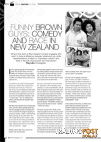 Funny Brown Guys: Comedy and Race in New Zealand