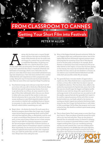 From Classroom to Cannes: Getting Your Short Film into Festivals