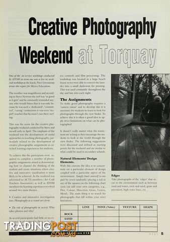 Creative Photography Weekend at Torquay