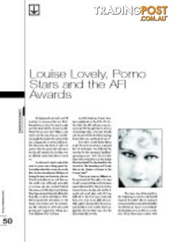 Louise Lovely, Porno Stars and the AFI Awards