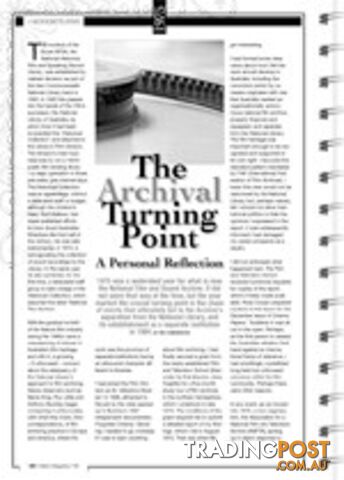 The Archival Turning Point: A Personal Reflection