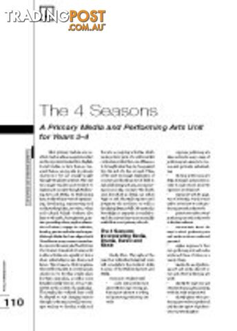 The 4 Seasons: A Primary Media and Performing Arts Unit for Years 3-4